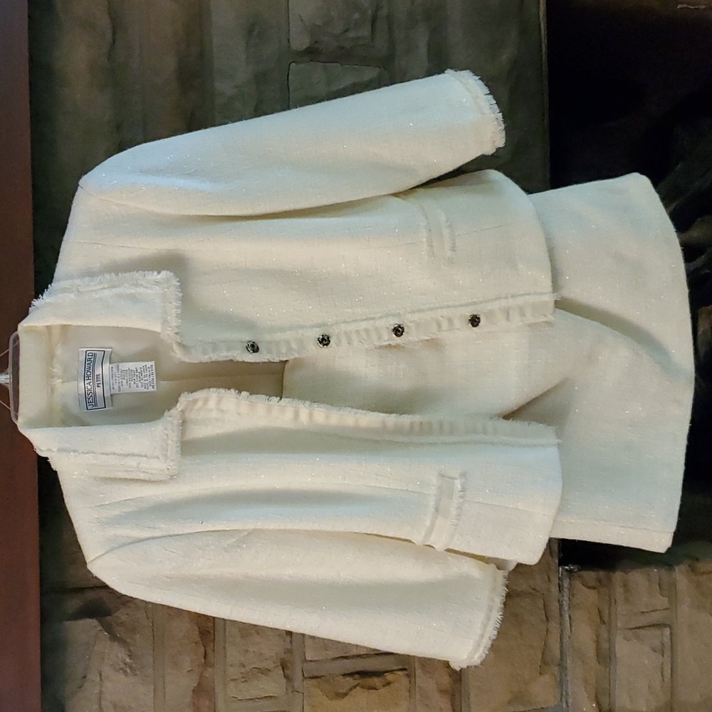 2 Piece off white skirt suit